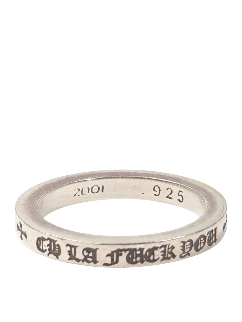 Chrome Hearts Silver Script Band Ring